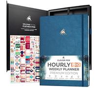 Clever Fox Hourly Planner PRO Premium - Planificador de horarios sin fecha con ranuras de tiempo diario - Cuaderno organizador personal para gestión del tiempo - Diario de vida semanal y mensual,