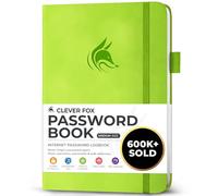 Clever Fox Libreta de contraseñas con pestañas alfabéticas, organizador de direcciones de Internet, organizador de direcciones de Internet, organizador de contraseñas mediano para inicios de sesión en