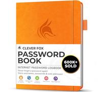 Clever Fox Libreta de contraseñas con pestañas. Organizador de direcciones de Internet y contraseñas con pestañas alfabéticas. Cuaderno de bolsillo pequeño para inicios de sesión de computadora y