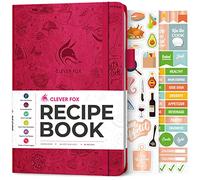 Clever Fox Libro de recetas - Haz tu propio libro de cocina familiar y organizador de cuadernos de recetas en blanco, diario de cocina vacío para escribir en recetas, A5, almacena 60 recetas, rosa