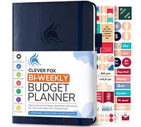 Clever Fox Planificador de presupuesto quincenal - Organizador financiero sin fecha con rastreador de gastos y facturas - Libro de finanzas para presupuesto de dinero doméstico - 5.8 x 8.3 pulgadas