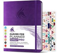 Clever Fox Planner Daily PRO - Agenda de vida diaria y diario de gratitud para aumentar la productividad, gestión del tiempo y alcanzar tus objetivos, sin fecha, tamaño A4, 21,5 x 28 cm, dura 3 meses