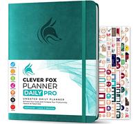 Clever Fox Planner Daily PRO - Agenda diaria y diario de gratitud para aumentar la productividad, gestión del tiempo y alcanzar tus objetivos, sin fecha, tamaño A4, 21,5 x 28 cm, dura 3 meses