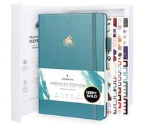 Clever Fox Planner Premium - Organizador semanal y mensual sin fecha para productividad y gestión del tiempo, A5 (aguamarina)
