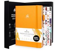 Clever Fox Planner Premium - Organizador semanal y mensual sin fecha para productividad y gestión del tiempo, A5 (amarillo ámbar)