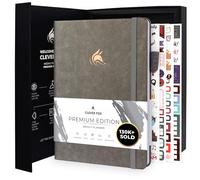 Clever Fox Planner Premium - Organizador semanal y mensual sin fecha para productividad y gestión del tiempo, A5 (gris)