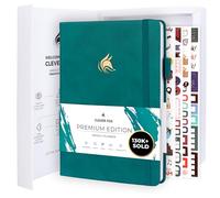 Clever Fox Planner Premium - Organizador semanal y mensual sin fecha para productividad y gestión del tiempo, A5 (verde azulado oscuro)