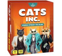 Clever Fox Play Cats Inc - The Purr-Fectly Unpredictable Juego de cartas de estrategia de garras, hierba gatera y travesuras corporativas - Divertido juego familiar para adultos, niños y adolescentes