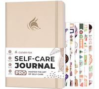 Clever Fox Self-Care Journal PRO - Cuaderno de bienestar y reflexión diaria, diario de salud mental, meditación y estado de ánimo para mujeres, 7 x 10 pulgadas (concha marina)