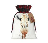 Clever Giraffe - Bolsa de regalo reutilizable con cordón para vacaciones y ocasiones especiales