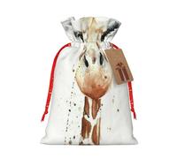 Clever Giraffe" Bolsa de regalo reutilizable para fiestas y diseño de cordón que hacen que tu regalo sea más delicado