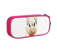 Clever Giraffe - Estuche para lápices con cremallera, color rosa de gran capacidad para escuela, oficina y viajes, Pink, Talla única, Organizador de bolsas