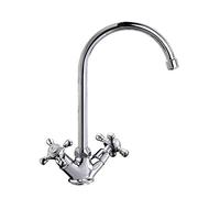 Clever Grifo de cocina bimando repisa, color cromado