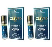 Clever Man Concentrated Perfume Oil Roll-On 6ml (Pack of 2) | Long-Lasting Alcohol-Free Fragrance for Men