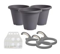 Clever Pots Flor, carbón, Talla única (macetas de 20 cm)