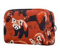 Clever Red Panda - Neceser para mujer, neceser de viaje, bolsa organizadora de maquillaje grande con cremallera, multicolor, 18.5x7.5x13cm/7.3x3x5.1in, Neceser