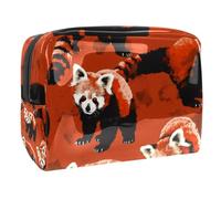 Clever Red Panda - Neceser para mujer, neceser de viaje, de PVC, organizador de maquillaje con cremallera, multicolor, 18.5x7.5x13cm/7.3x3x5.1in, Neceser