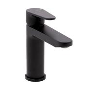 Clever Rocket 62072 - Grifo Monomando de Lavabo Negro Mate | Aireador + Flexibles 3/8" | Apertura en Frío | Cartucho Cerámico 35 mm