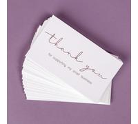 CLEVER SIGNS 200 Gracias por apoyar mis tarjetas de pequea empresa Diseo elegante y profesional 2"""" x 3.5"""" Recomendado para minoristas en lne