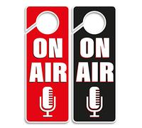 CLEVER SIGNS Letrero de On Air, 2 unidades, doble cara, ideal para usar en cualquier habitación.