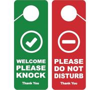 Señal de suspensión de puerta Do Not Disturb, paquete de 2, doble cara, ideal para usar en cualquier lugar como oficinas, clínicas, bufetes de abogados