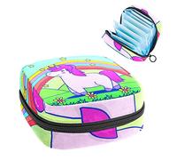 Clever Unicorn - Bolsa de almacenamiento portátil para servilletas sanitarias, Varios colores, 4.7x6.6x6.6 in/12x17x17 cm