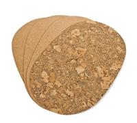 Cleverbrand Salvamanteles de Corcho Oscuro - ovado (apr. 40 x 30 cm, Espesor 3 mm), Kit con 4 Unidades