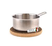Cleverbrand Salvamanteles de Corcho, Resistente al Calor, diámetro 20 cm, Grosor 2 cm, Redondo, Ideal para ollas y sartenes de tamaño Medio - Made in Portugal