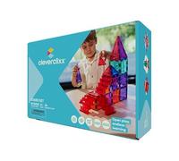 Cleverclixx Juego de escaleras de colores brillantes, 34 piezas, juguete magnético duradero, bloques de construcción magnéticos, juegos expandibles para niños a partir de 3 años