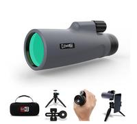 Cleverish Monoculares de alta potencia de 12 x 56 pulgadas para adolescentes, bolsa de viaje con trípode con adaptador de smartphone, prisma BAK-4, lente FMC ultra transparente para observación de