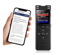 Clevertalk Grabadora de Voz IA, 128 GB -1536 kbps - Activación por Voz - USB C - Incluye Clevertalk APP -Transcripción y 100+ Idiomas - Resúmenes IA, 2000 min/mes Gratis durante 6 meses.