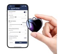 CleverTalk Heart Grabadora de Voz con IA | Grabadora + App Móvil, Mac y Windows + Cloud Europea GDPR | 64GB | Audio HD 1536kbps | Transcripción y Documentos Automáticos | USB-C