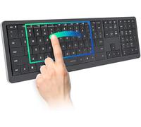 Clevetura CLVX 1 Teclado inalámbrico con trackpad de tamaño completo Bluetooth RGB