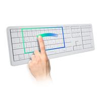 Clevetura CLVX 1 Teclado inalámbrico - Teclas táctiles y gestos AI| RGB interactivo | Bluetooth y USB-C | Teclas de tijera silenciosas de perfil bajo | Cuerpo de aluminio | Compatible con Mac/iPad