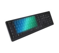 Clevetura CLVX 1 Teclado inalámbrico - Teclas táctiles y gestos AI| RGB interactivo | Bluetooth y USB-C | Teclas de tijera silenciosas de perfil bajo | Cuerpo de aluminio | Compatible con Mac/iPad