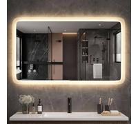 Clevich Espejo Baño con Luz LED Regulable, 100x60 cm Rectangular, Antivaho | Espejo de Pared, 3 Colores, Brillo Regulable, Tasto Touch, Memoria Impostazioni, Montaje Horizontal/Vertical, Vetro Temperato