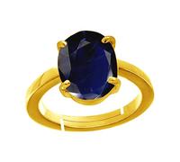 CLEVIO Anillo de piedra preciosa de zafiro azul de 11,25 ratti de 10,45 quilates, certificado por laboratorio para hombres y mujeres--B0BV27PPMRNAMZ, S, Gema