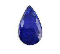 CLEVIO Gems - Piedra de lapislázuli natural original de corte de pera Ratti de 2.25, piedra preciosa de lapislázuli natural certificada en laboratorio, piedra preciosa para hacer joyas para hombre o