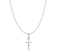 Clevio978-1 - Colgante de cadena de Dios Jesús (colgante con ancla/cadena de cadena) para hombres y mujeres, plata pura, medallón para buena salud y riqueza, plata