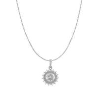 Clevio978-1 - Colgante de plata de ley (92,5 % de pureza) con cadena de dios divino (colgante con ancla/cadena de cadena) para hombres y mujeres, plata pura del Señor Surya para buena salud y riqueza