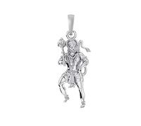 Clevio978-1 - Colgante de plata de ley 92,5 % pura con diseño de Dios Hanuman (tamaño grande) para hombres y niños