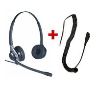 Cleyver Auricular OD HC 45 + Cable QD - RJ Pack auriculares + cable con conexiones QD (para el auricular) y RJ (para el teléfono fijo)