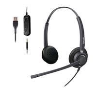 Cleyver Cleyver HC65 USB + Jack Auricular con cable USB y Jack 3.5mm compatible con todos los softphones - ideal para estar en contacto con el entorno