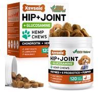 CLFJLXYX - Pastillas para articulaciones para perros - Soporte articular diario con glucosamina, condroitina y MSM - 120 piezas esponjosas al gusto pollo - para perros de todas las edades