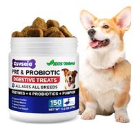 CLFJLXYX Probióticos para Perros con Prebióticos - Probióticos Perro para la Salud del Intestino | Apoya enzimas digestivas, prurito, probiótico Natural para Perros - 150 masticadores de Pato