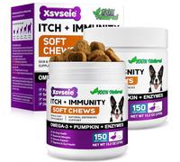 CLFJLXYX Snacks Antialérgicos para Perros - Alivia Picor, Lamido y Caída del Pelo | 150 Golosinas Blandas Sabor Pato Pekín | Refuerzo Inmunitario | Alergias Estacionales/Ambientales (2Pcs)