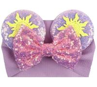 CLGIFT Diadema de orejas de Minnie para bebés y niños pequeños (Rapunzel)