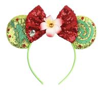 Clgift Moana Minnie Ears Pick Your Color Flower Minnie Ears Summer Gilrly Minnie Ears Rainbow Sparkle Mouse orejas Classic Red Sequin Minnie Ears (Mo
