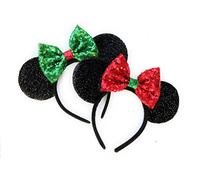 CLGift - Orejas de Mickey de Navidad, orejas de Minnie de Navidad, Navidad y día festivo, arcoíris