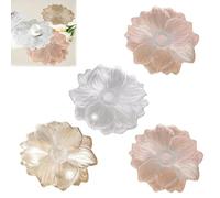 clhjinruoliu Creative Flower - Manteles individuales de PVC, impermeables y a prueba de aceite, 15 pulgadas, juego de 4 manteles individuales de vinilo con diseño de flores, antideslizantes